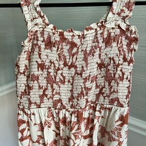 Smocked peplum tank